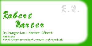 robert marter business card